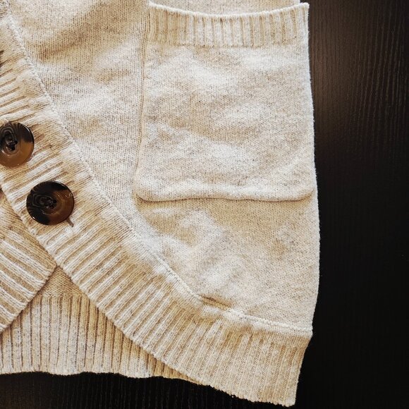 3/$15 asymmetrical beige and brown sweater - Picture 4 of 6